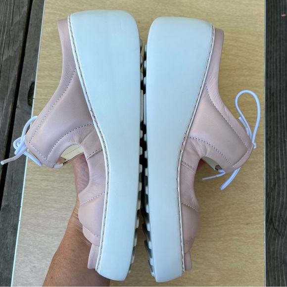 Fly London Dare520Fly Platform Wedge Leather Sandals In Nude Sz 38EU/7.5-8 US - Picture 10 of 16